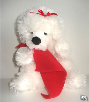 Bichon Frise Puppy with Blankie (image for) Bichon Frise Puppy with Blankie
